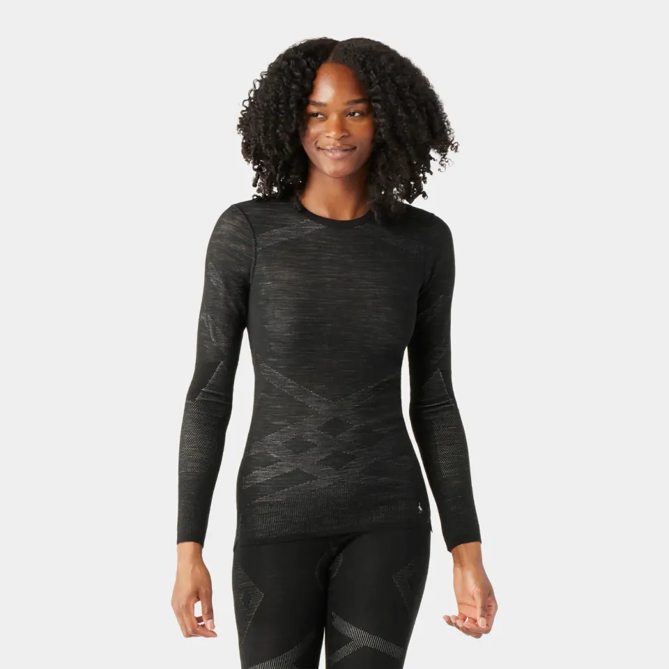 Smartwool Intraknit Thermal ullgenser sort-hvit dame
