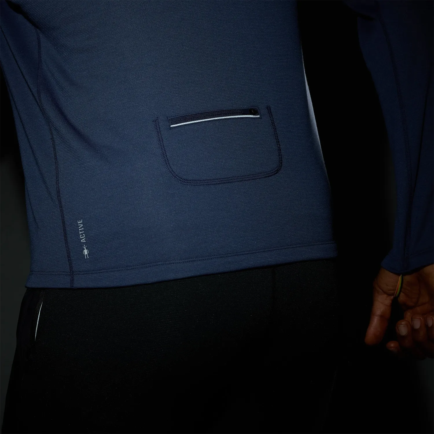 Smartwool Active Fleece Wind Hoodie nightfall vindtett