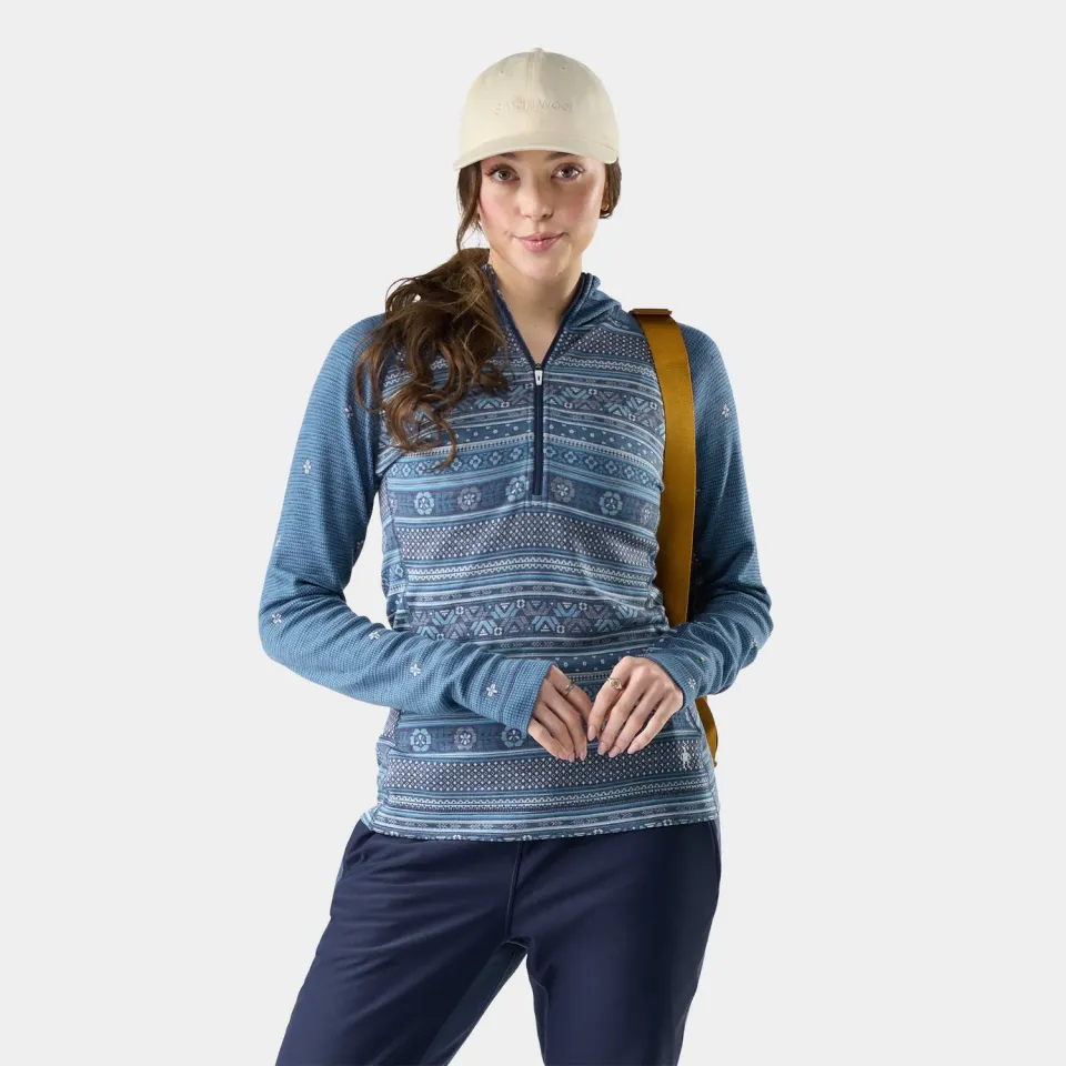 Smartwool Classic Thermal 1/2 Zip ullgenser Nightfall Fair Isle Fun