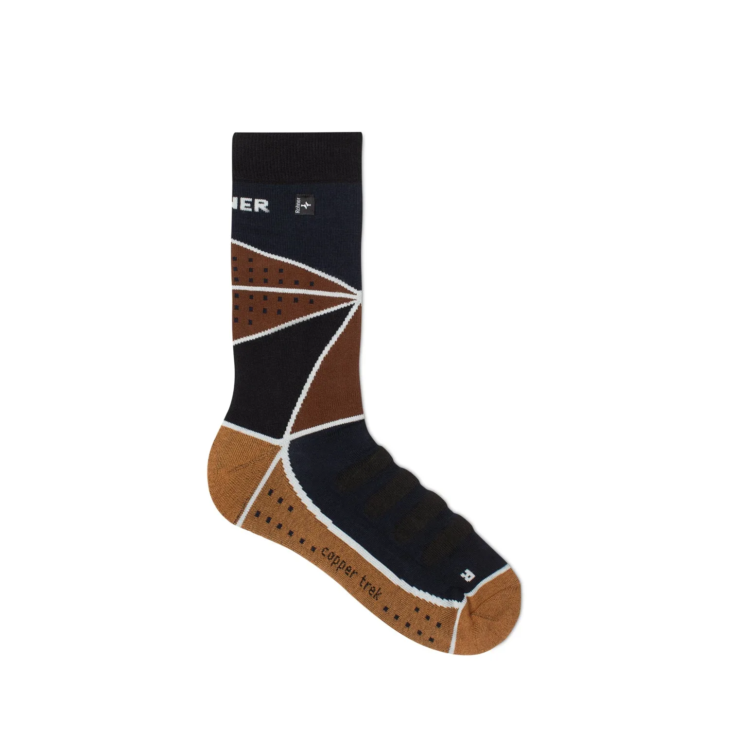 Rohner Copper Trek l/r tursokker khaki antibakteriell
