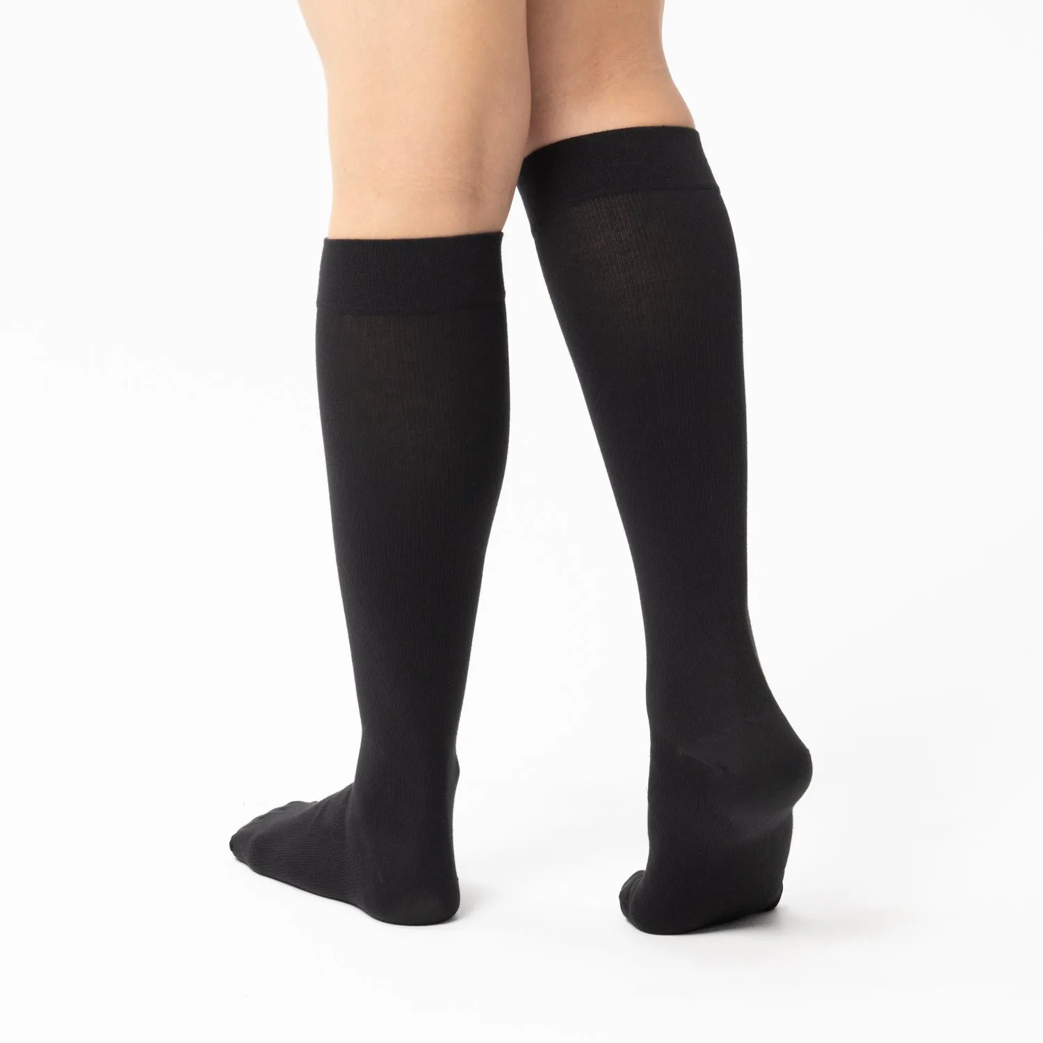 Rohner Compression Everyday kompresjonssokker svart lett trykk