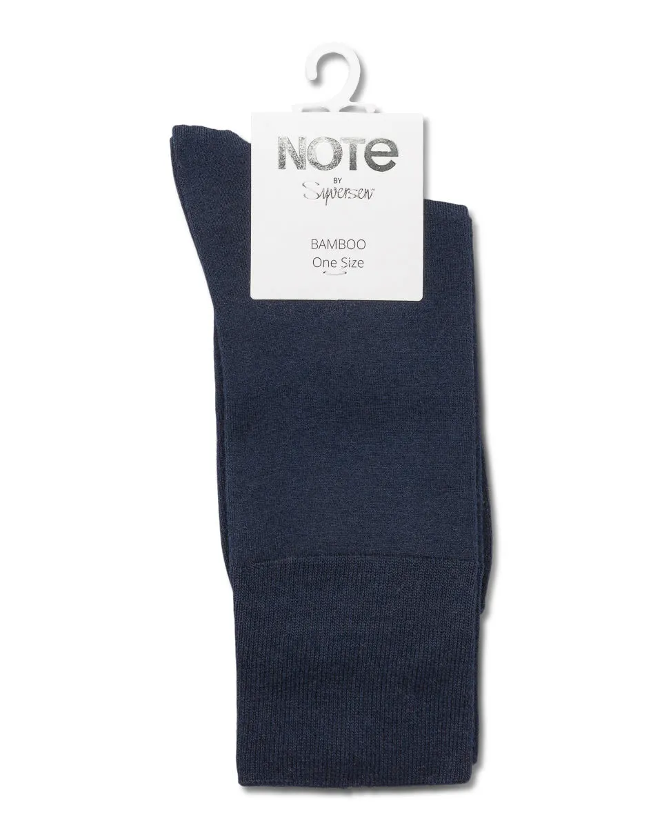 Note by Syversen Bamboo Comfort Top sokker mørkeblå uten stram strikk