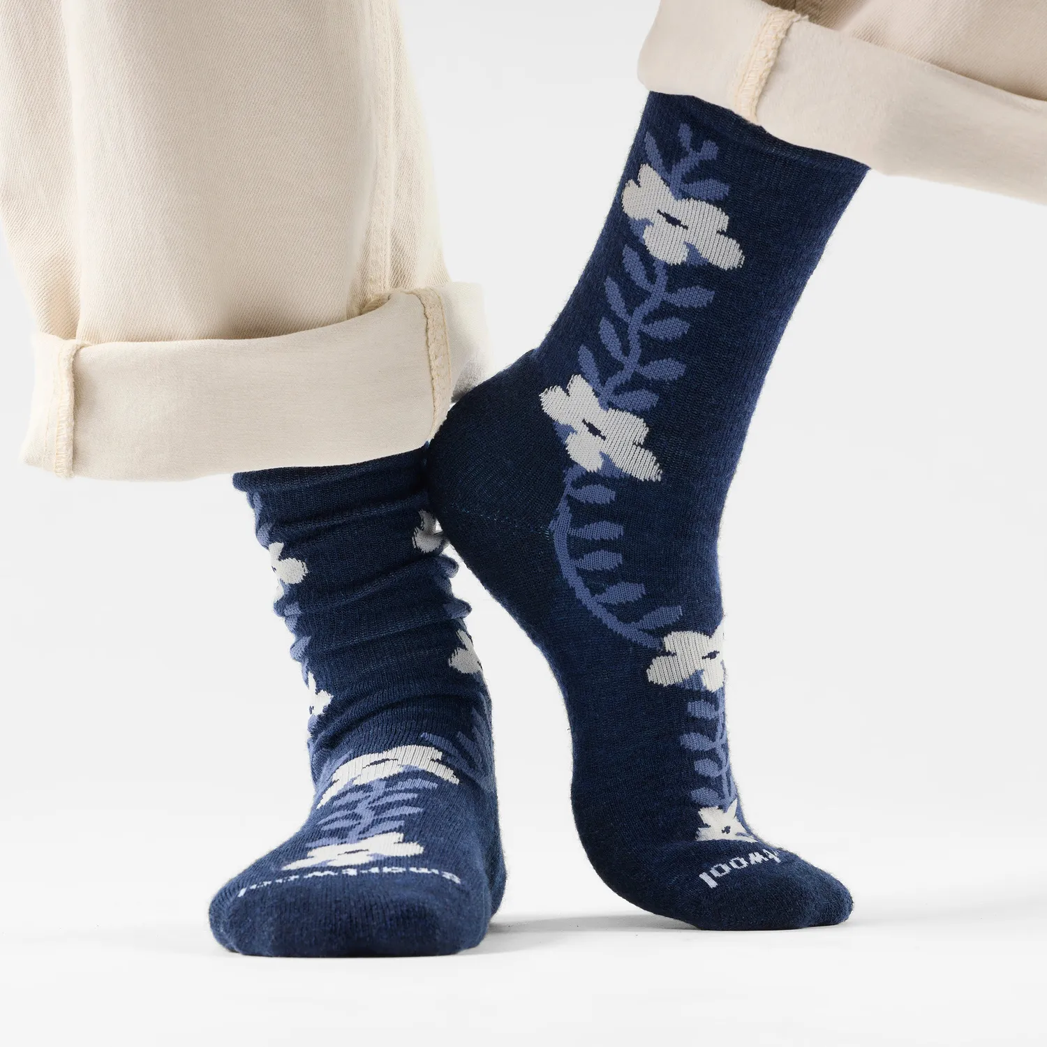 Smartwool Everyday Garden Vine Crew sokker Deep Navy mønster
