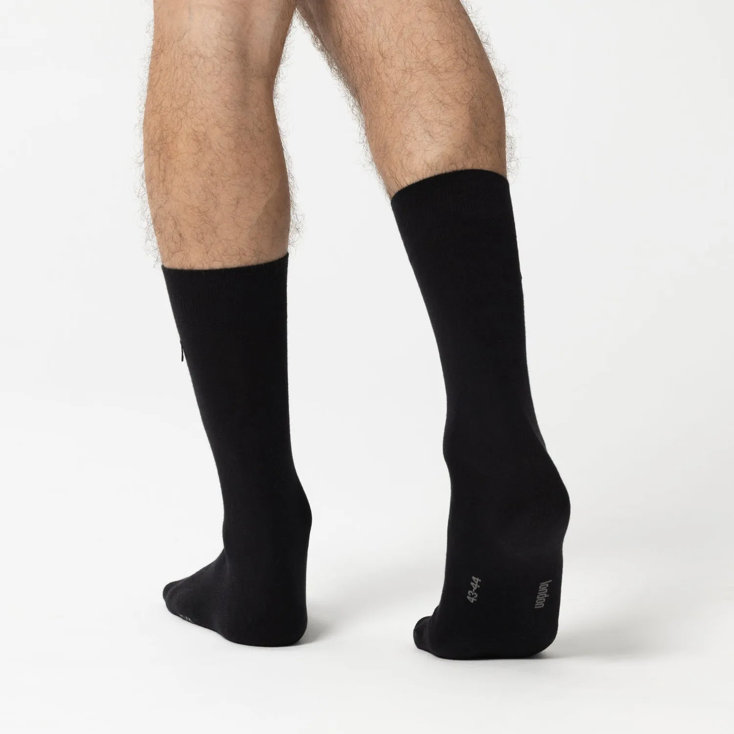 Rohner London herresokker svart 39-40 kasjmir