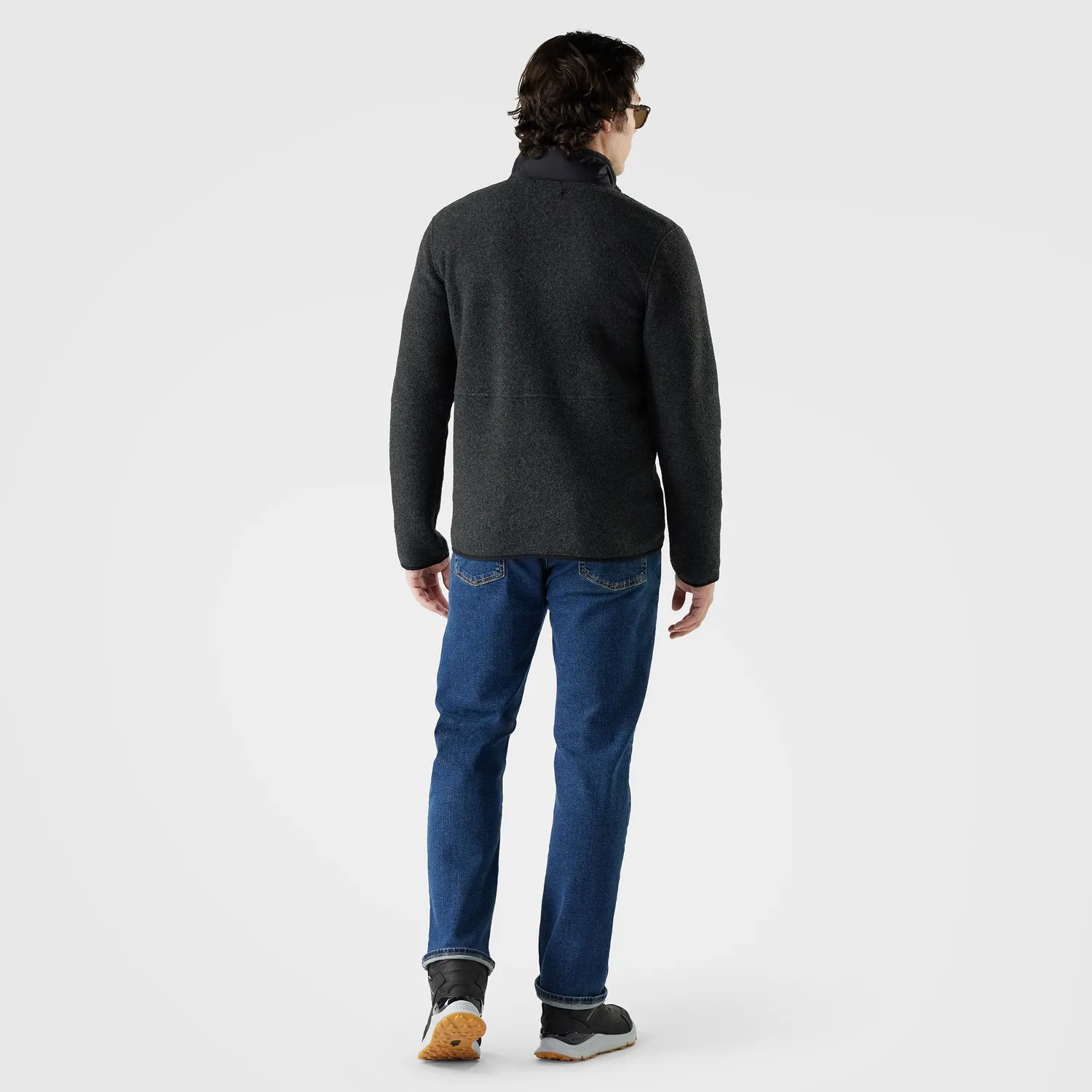 Smartwool Second Cut fleecejakke charcoal resirkulert