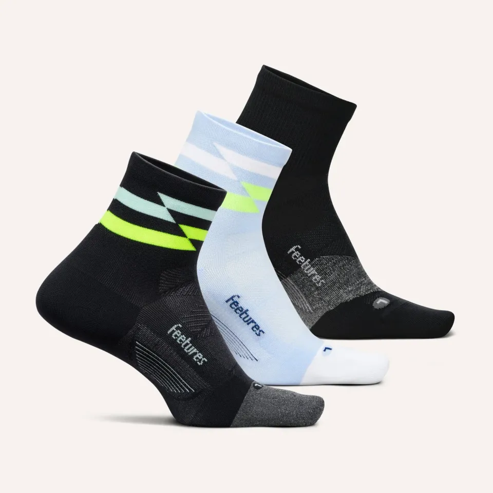 Feetures Elite Ultra Light Quarter sokker 3-pk White luftig