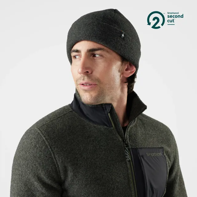 Smartwool Second Cut Fleece Beanie lue Charcoal resirkulert