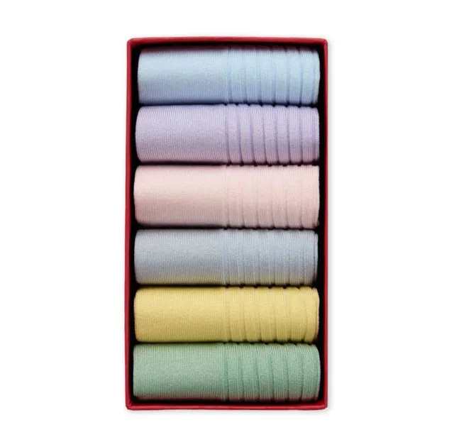 London Sock Company Simply Pastel Trainer sokker 6-pak pastel