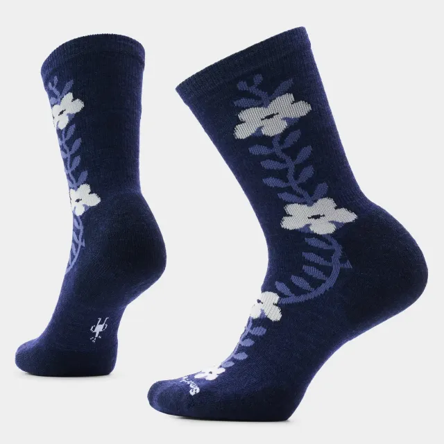 Smartwool Everyday Garden Vine Crew sokker Deep Navy mønster