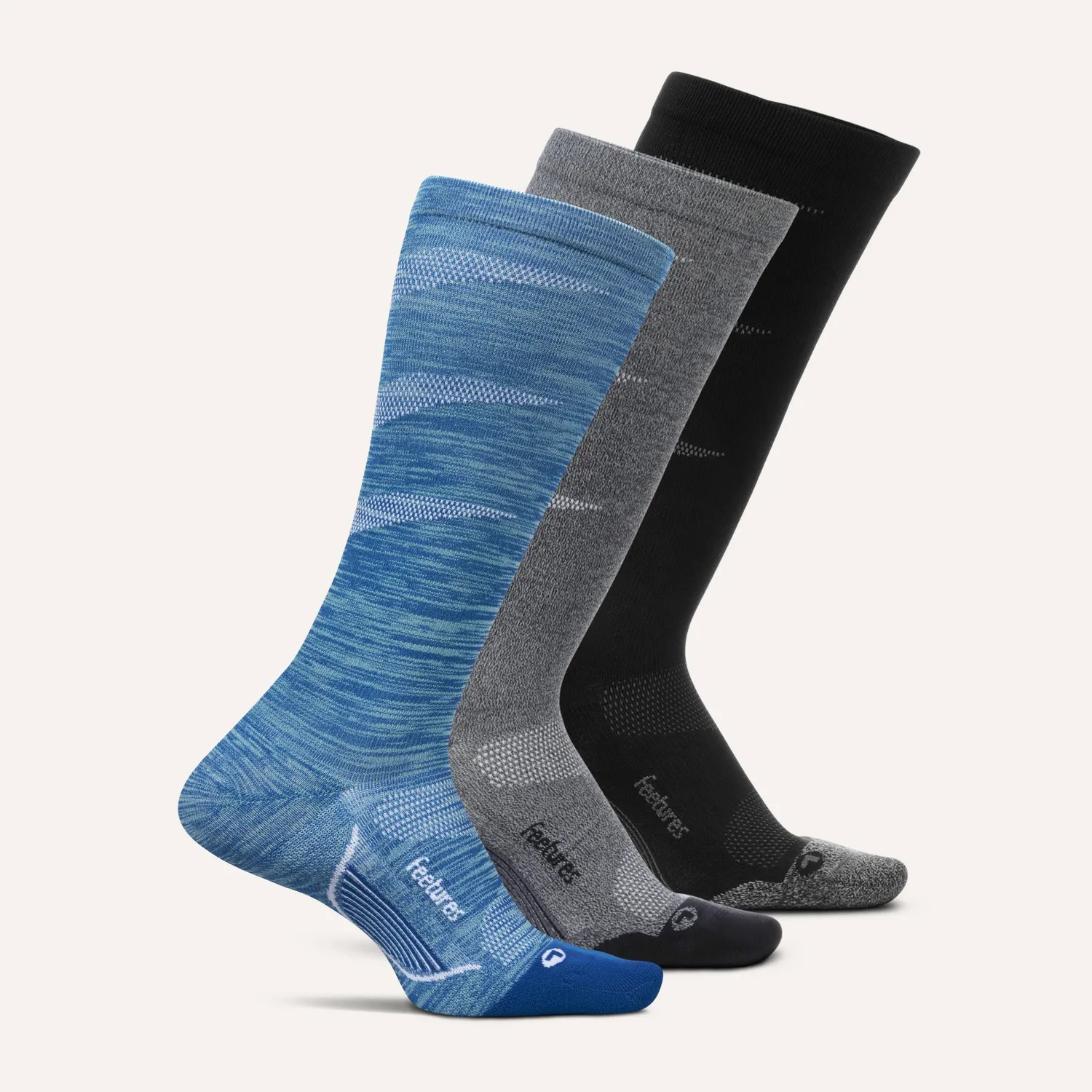 Feetures Active Graduated Compression kneestrømper 3-pk
