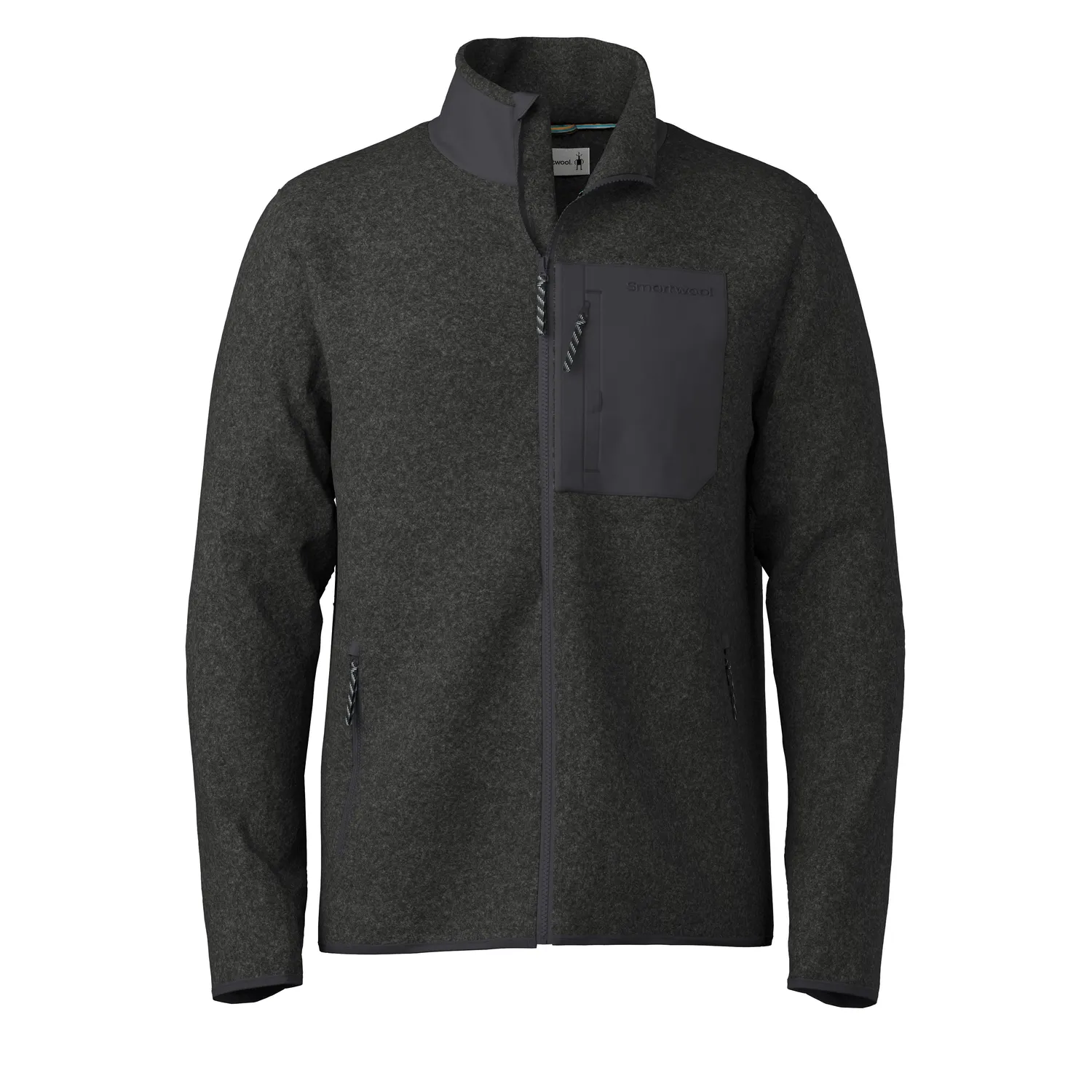 Smartwool Second Cut fleecejakke charcoal resirkulert