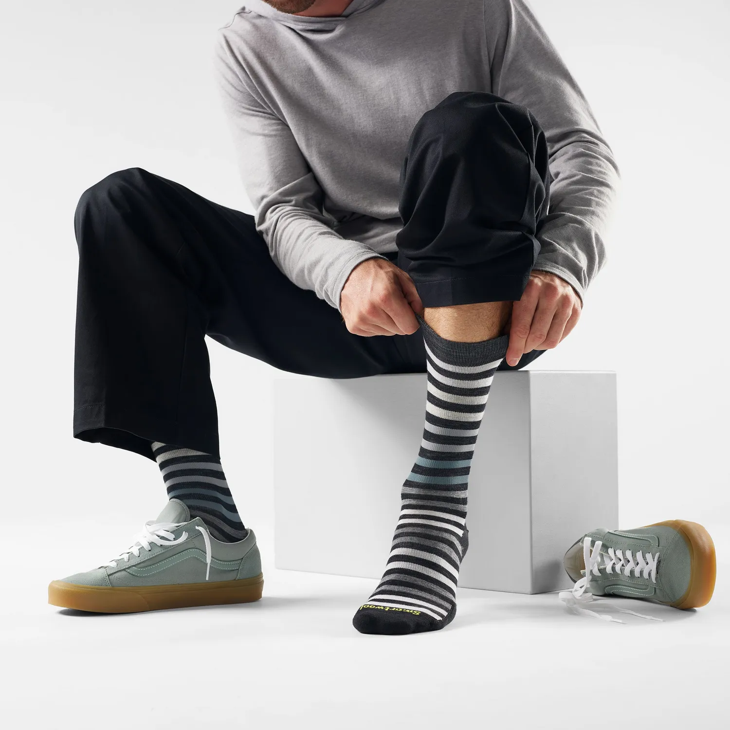 Smartwool Everyday Spruce Street Crew ullsokker sort M