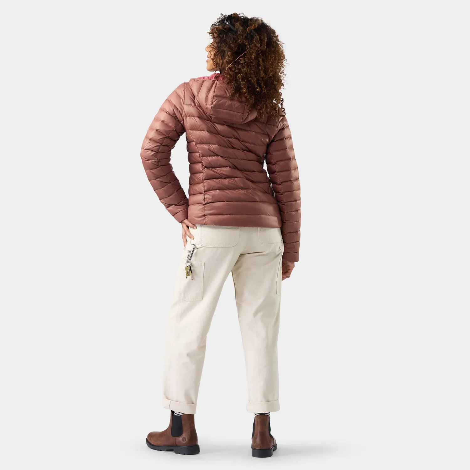Smartwool Winterloft Hooded jakke mocha dun ull dame