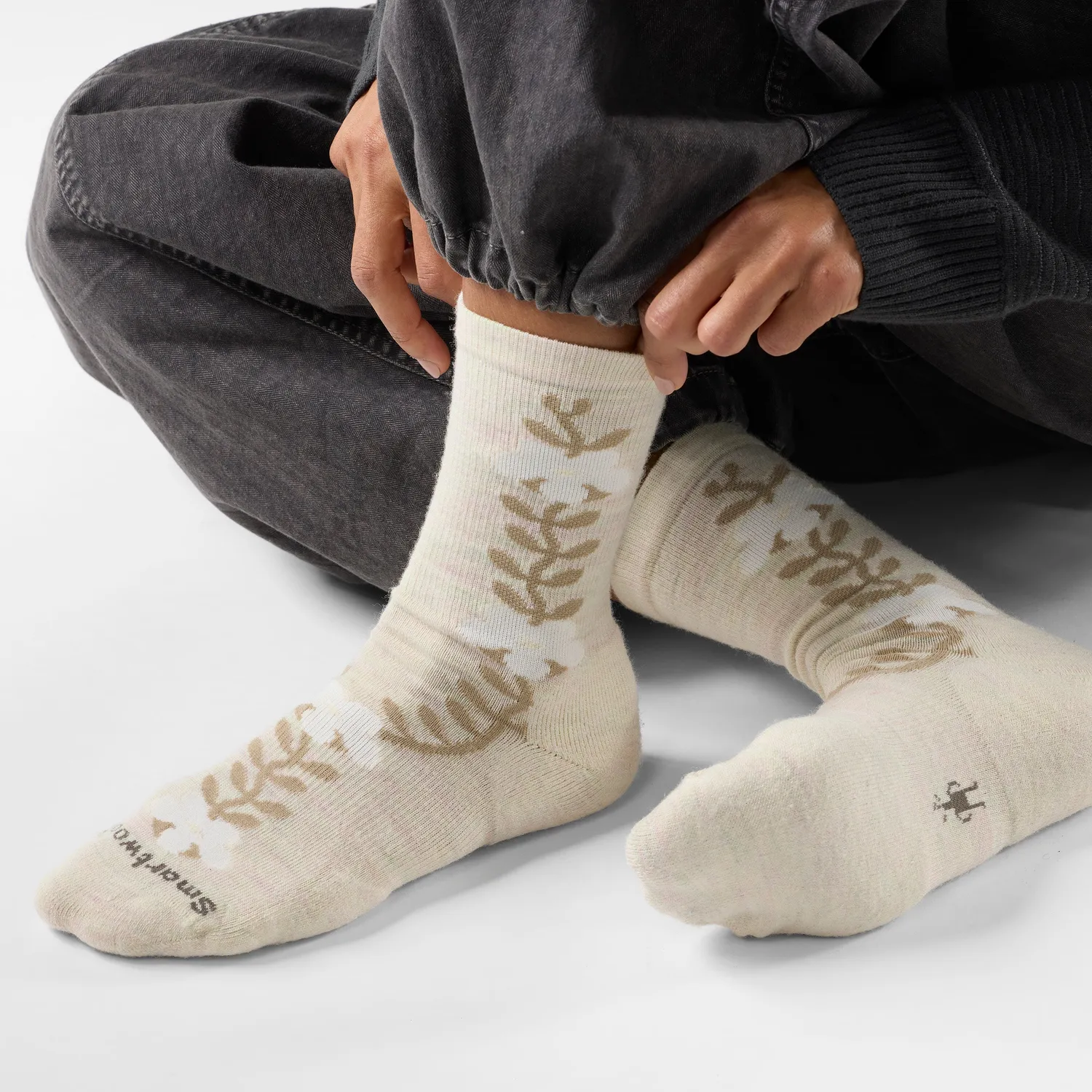 Smartwool Everyday Garden Vine Crew damesokker Moonbeam