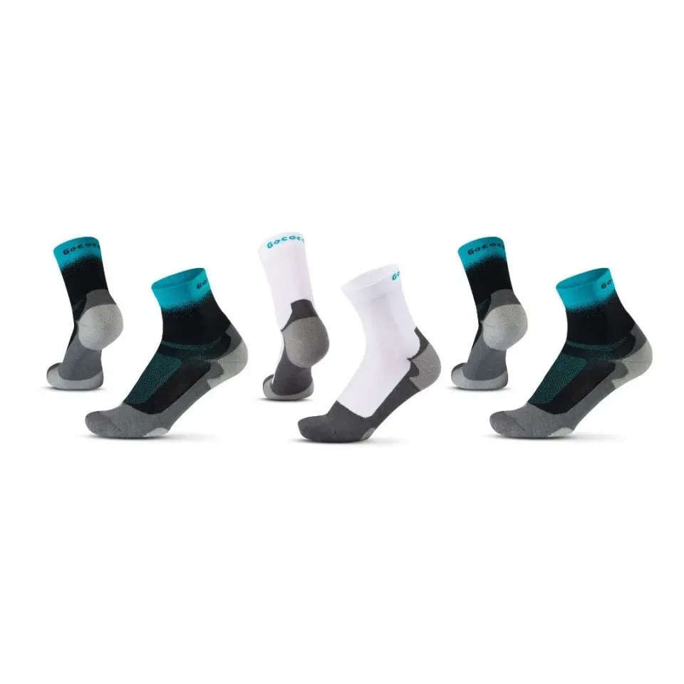 Gococo Light Sport High lopesokker svart regnbue
