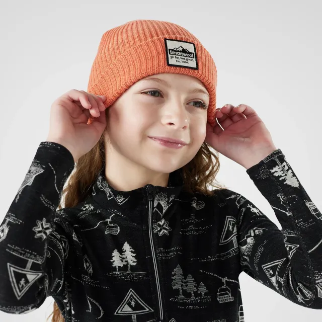 Smartwool Kids Patch lue Terracotta merinoull