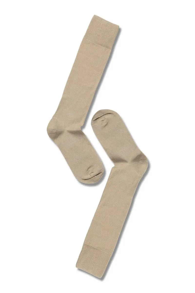 Note By Syversen Bamboo Knee High knestrømpe beige bambus