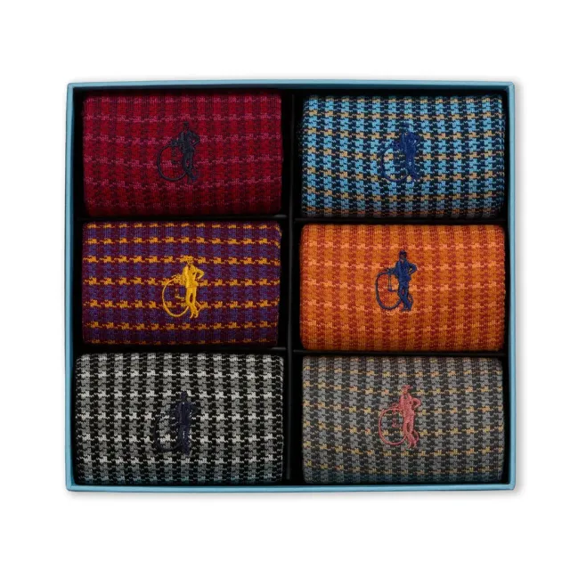 London Sock Company Shaken & Stirred sokker 6-par houndstooth