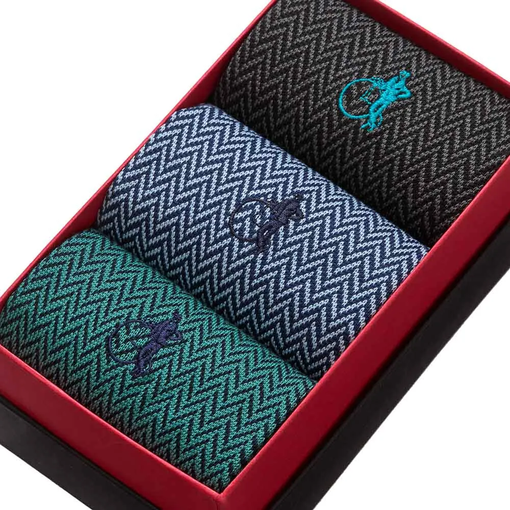 London Sock Company Herringbone Classics sokker 3-par fiskebein
