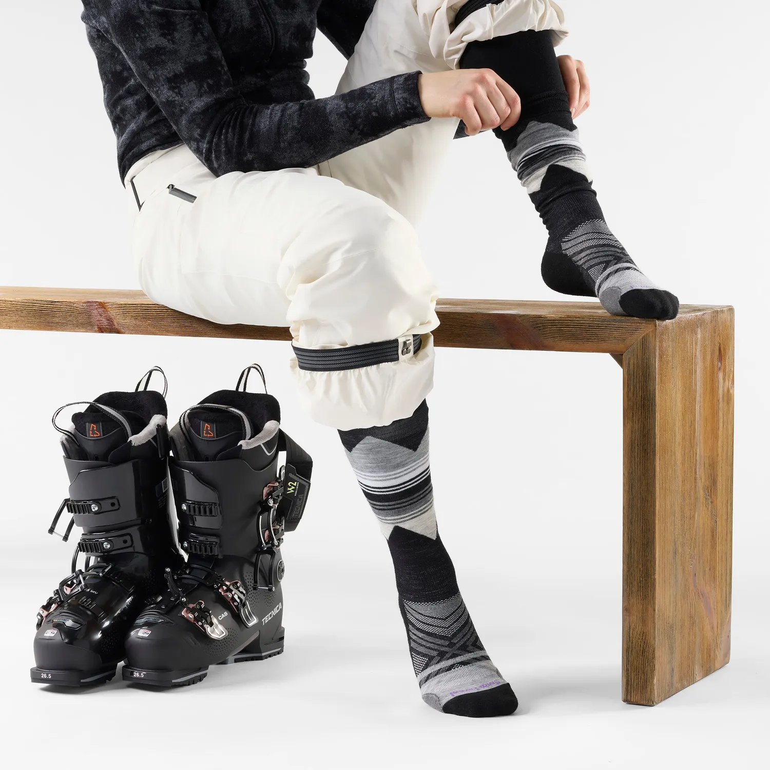Smartwool Ski Pattern OTC skisokker dame medium gray