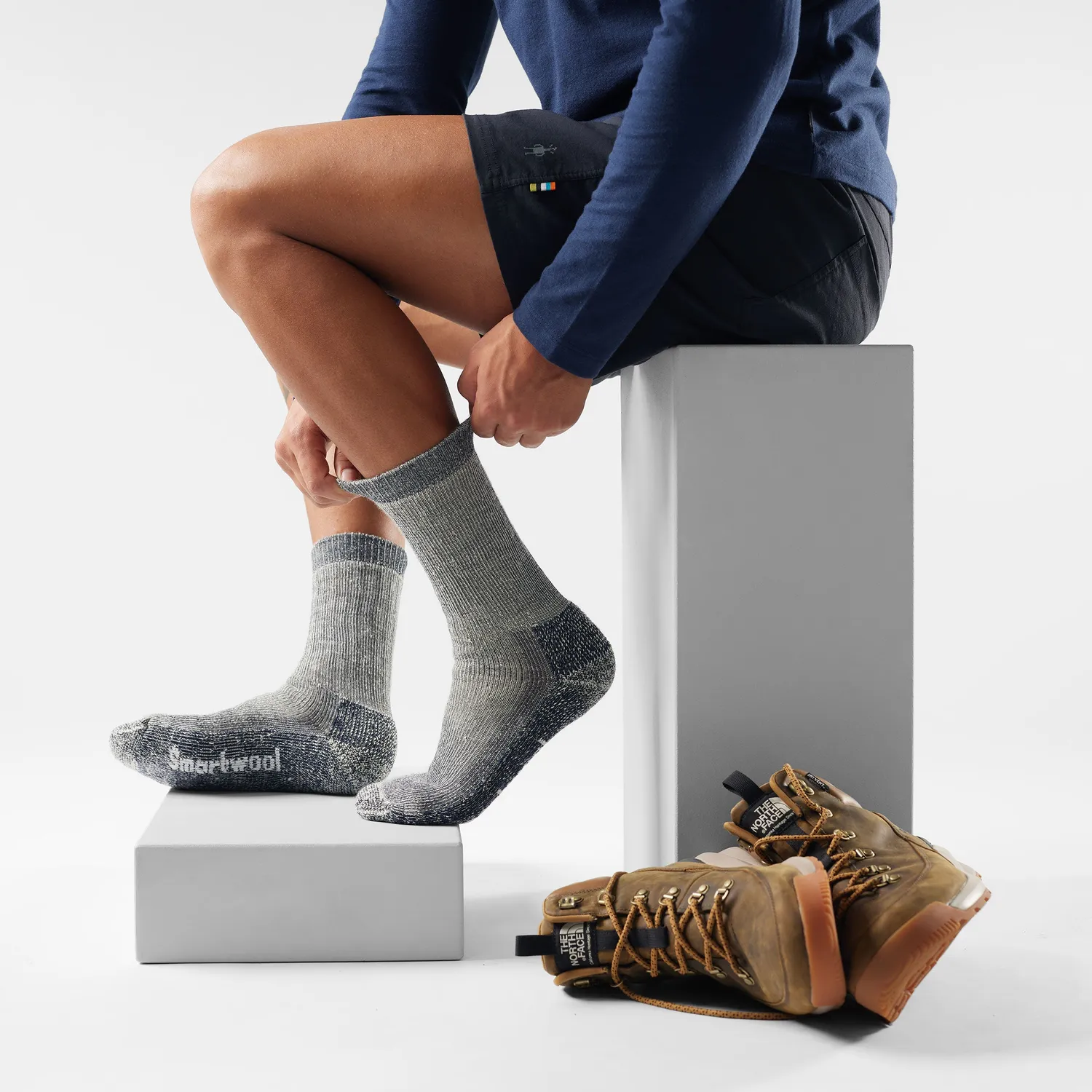 Smartwool Hike Classic Edition Crew tursokker navy ekstra
