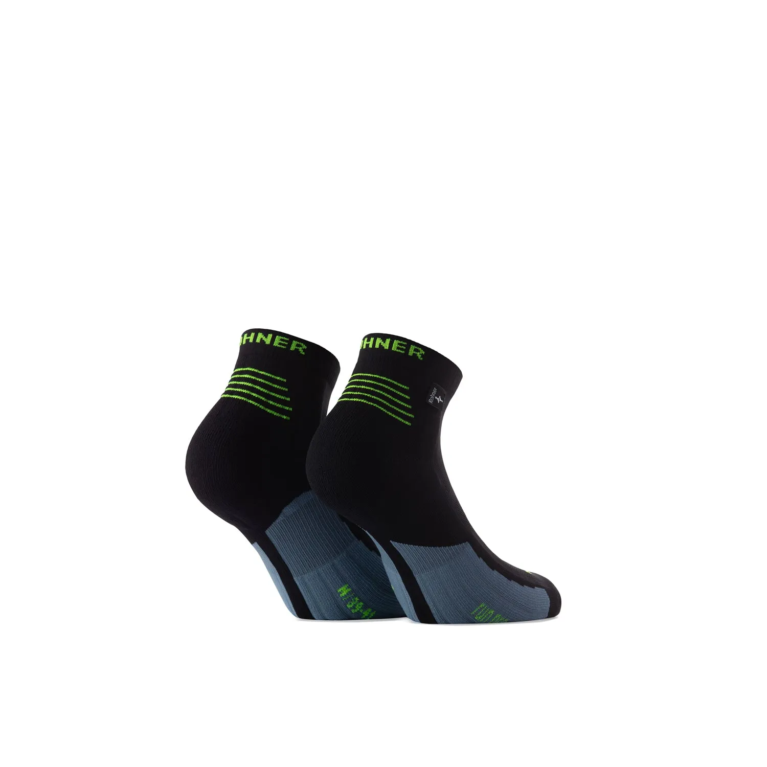 Rohner Run Pro Quarter løpesokker black lett demping