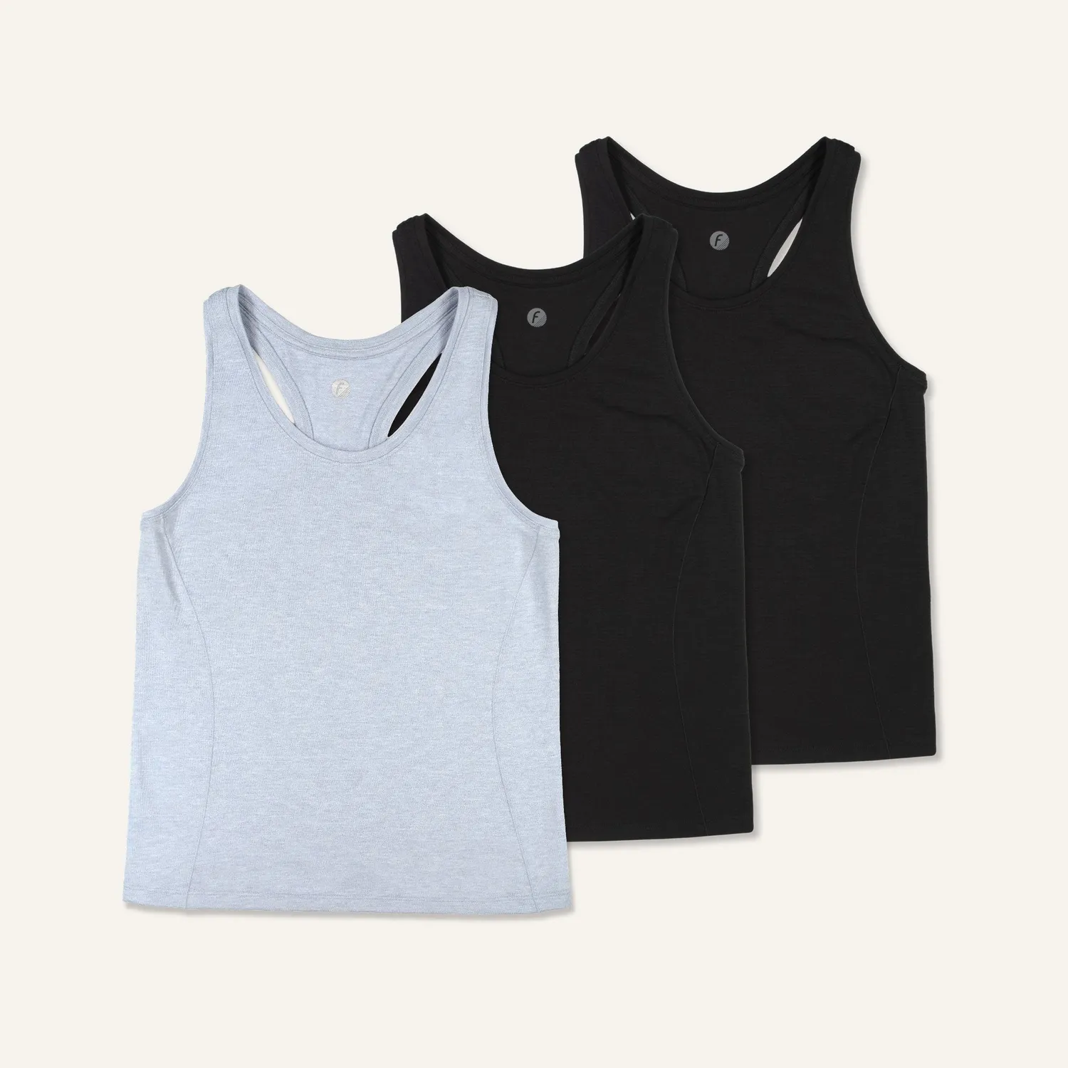 Feetures Stride Flex Tank singlet dame svart miks 3-pk pustende