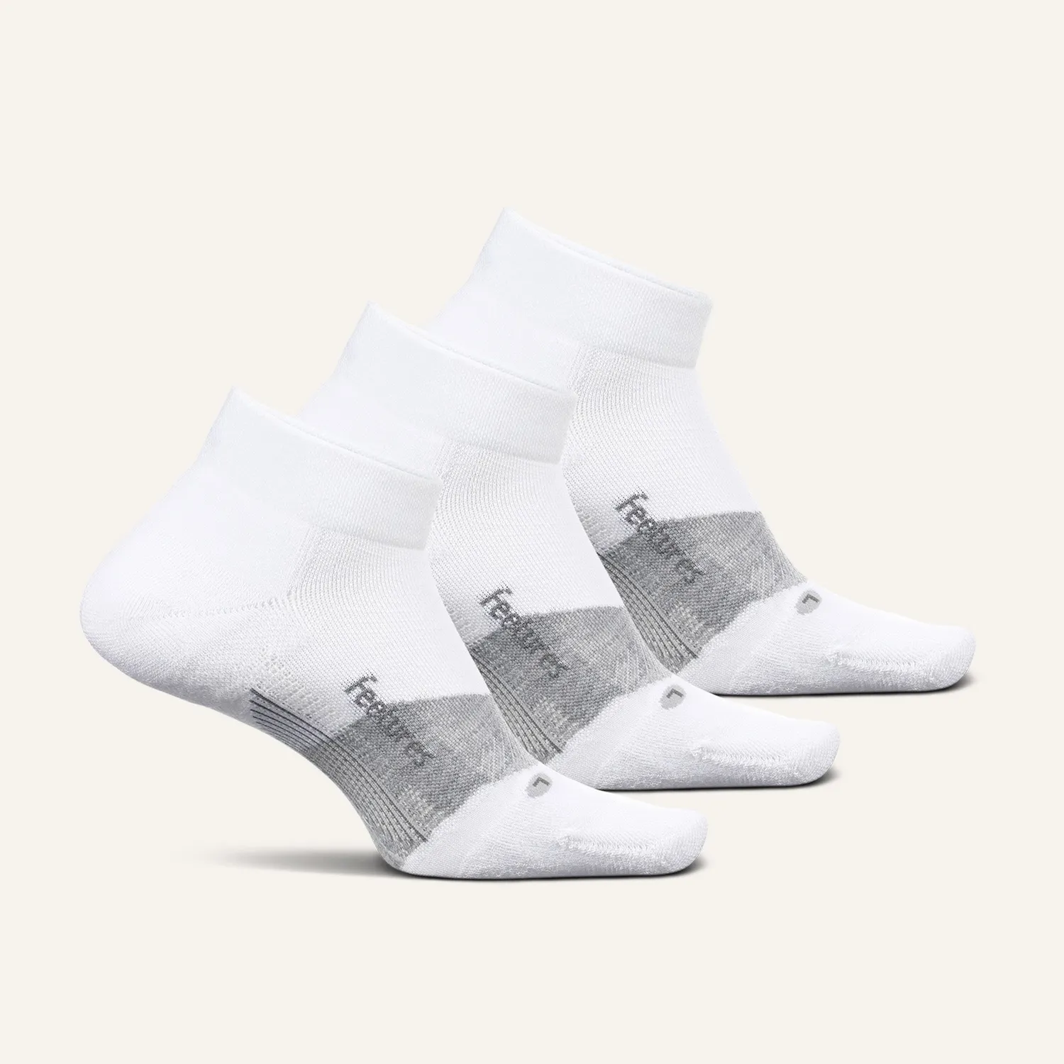 Feetures Elite Golf Max Cushion Low Cut sokker hvit 3 par