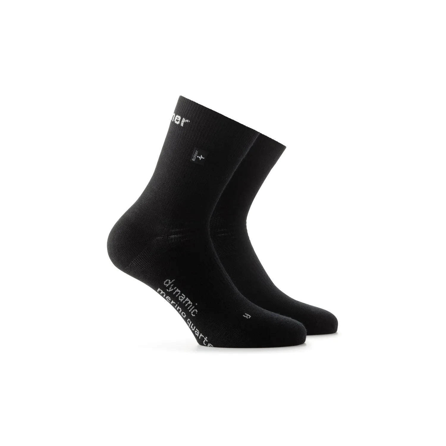 Rohner Dynamic Merino Quarter l/r tursokker svart