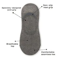 London Sock Company Simply Invisible sokker 3-pak grå no-show