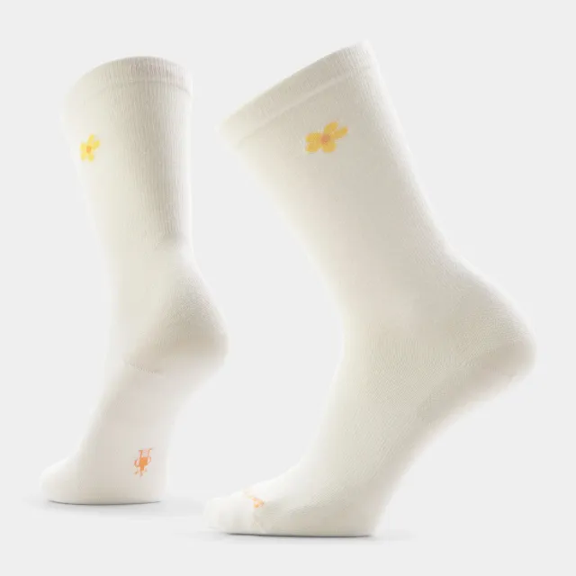 Smartwool Everyday Groovy Bloom Crew ullsokker natural 1 par