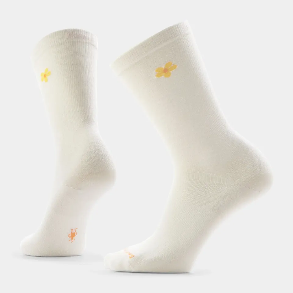 Smartwool Everyday Groovy Bloom Crew ullsokker natural 1 par