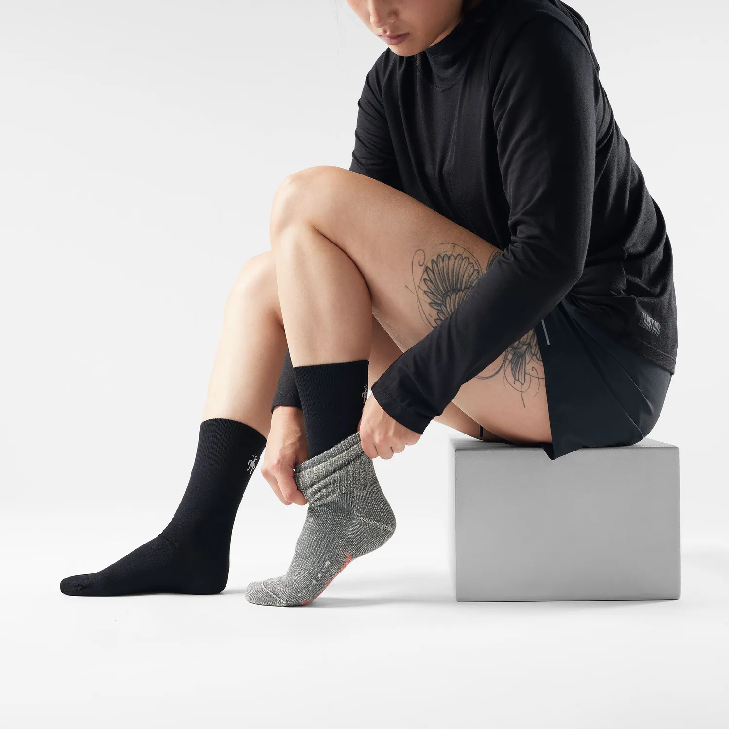 Smartwool Hike Classic Edition Liner Crew sokker svart S tynn