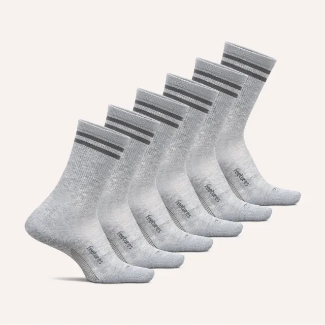 Feetures Elite Grip Max Cushion Mini Crew sokker 6-pk stripe