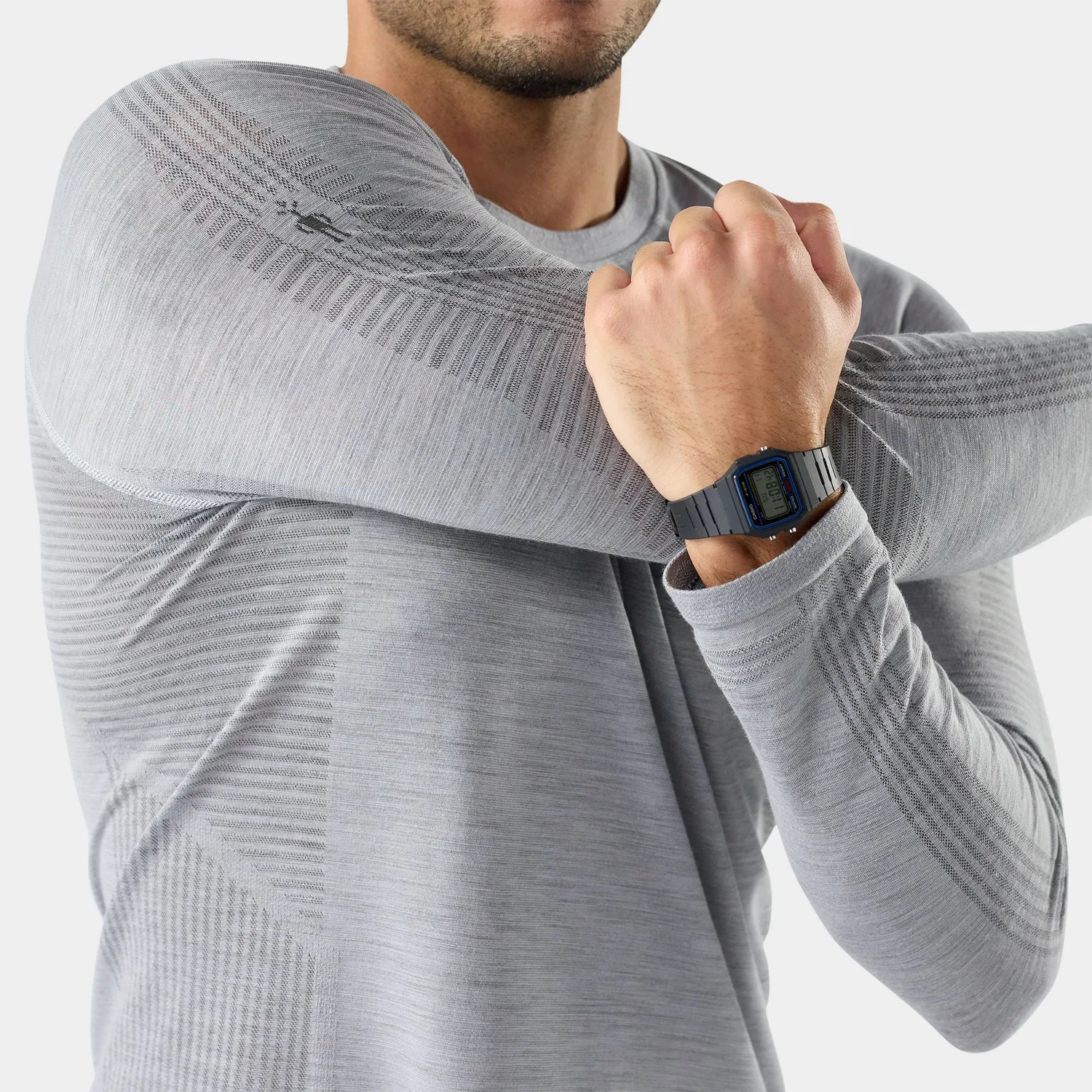 Smartwool Seamless Top trøye langermet Light Gray merino