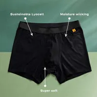 London Sock Company Simply Black boxershorts 3 par lyocell