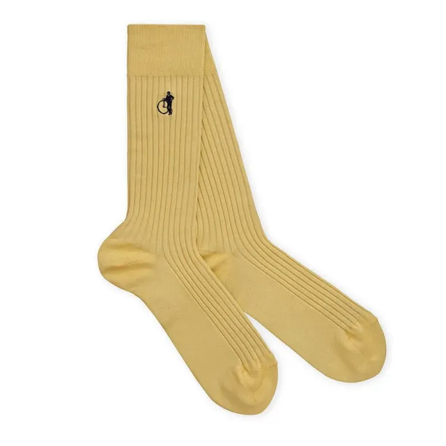 London Sock Company Simply Sartorial Mustard sokker 1 par sennepsgul bomull