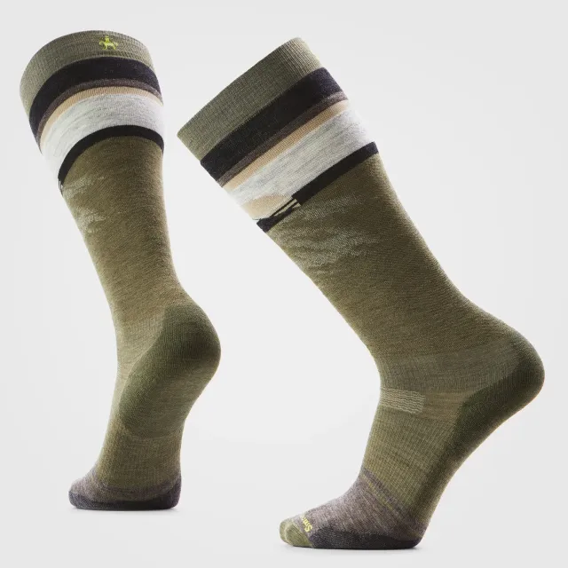 Smartwool Snowboard Mountain Sunrise knestrømper winter moss