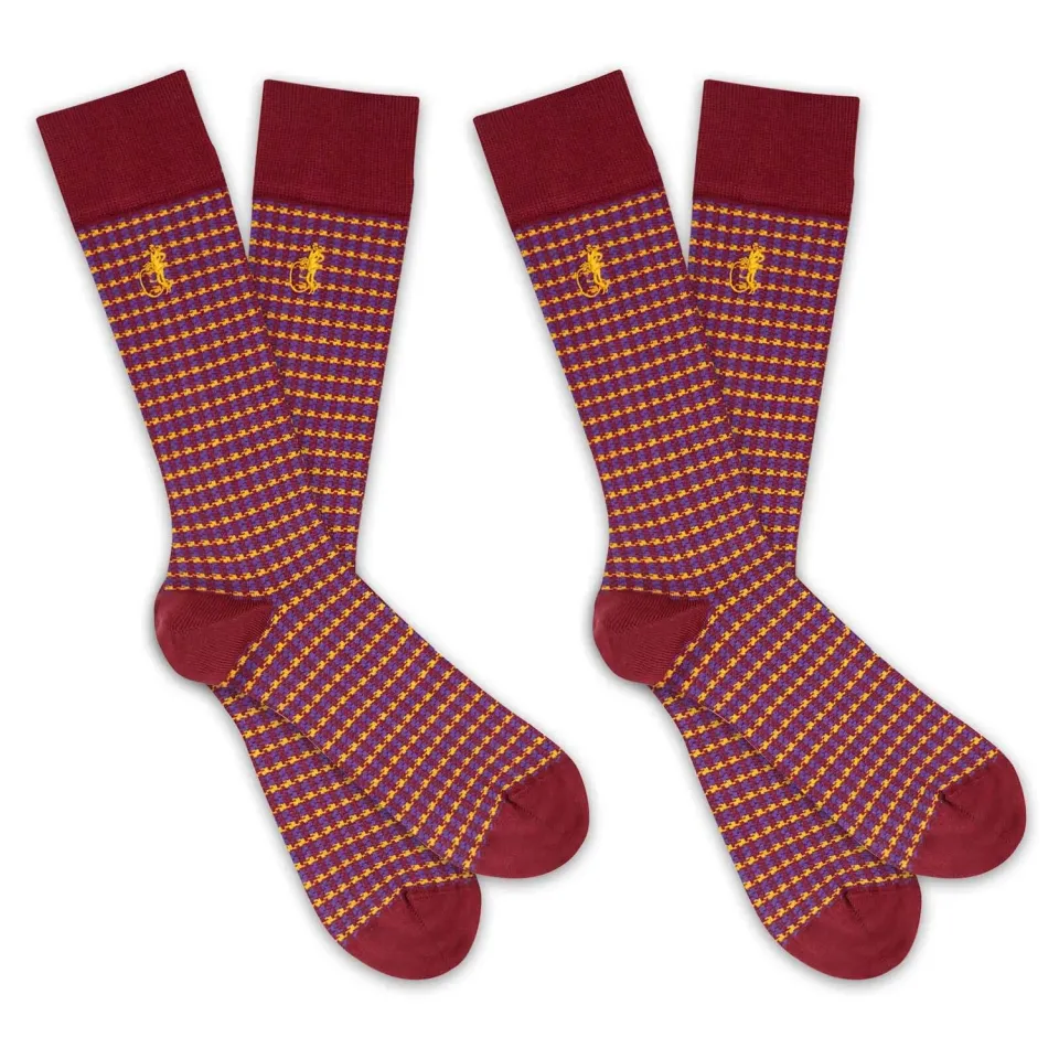 London Sock Company Shaken Stirred Mustard sokker 2-pak gul