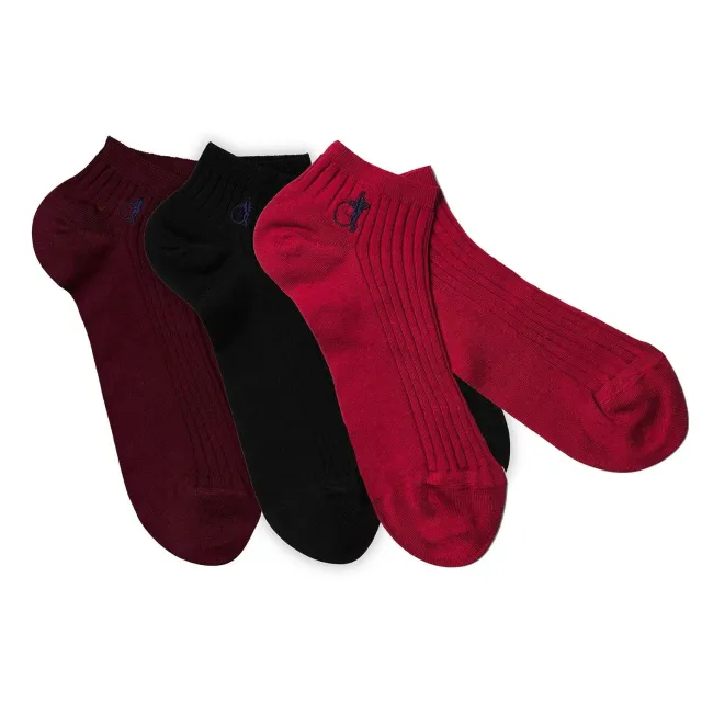 London Sock Company Simply Trainer sokker 3-pack rød