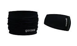 Gococo Merino pannebånd med hals svart reflex 2-deler