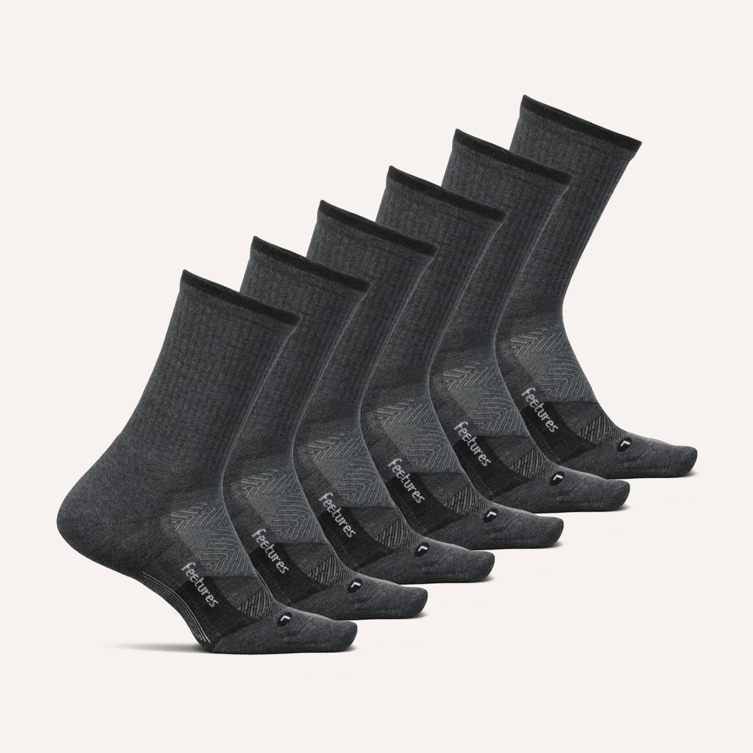 Feetures Trail Max Cushion Mini Crew sokker 6-pk tykke