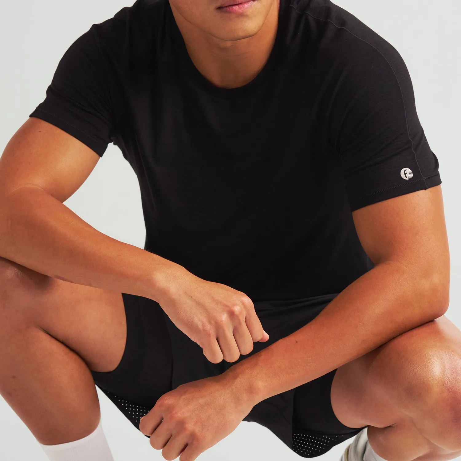 Feetures Stride Flex Performance t-skjorte herre grå
