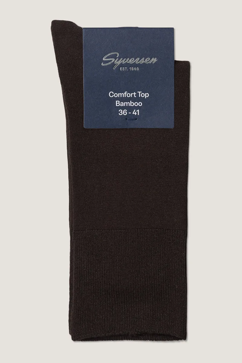 Syversen Socks Bamboo Comfort Top sokk mørkebrun 36-41