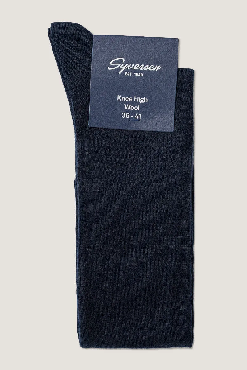 Syversen Wool Knee High knestrømper navy 36-41 ull