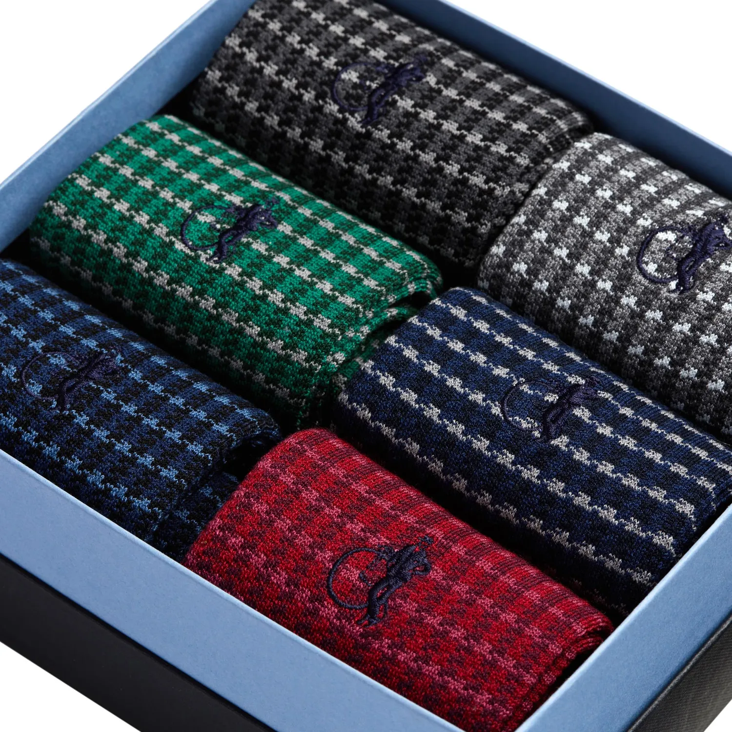 London Sock Company Shaken & Stirred sokker 6-pk houndstooth
