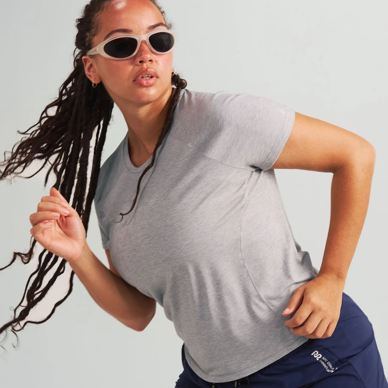 Feetures Stride Flex Performance Tee t-skjorte grå 2-pk dame