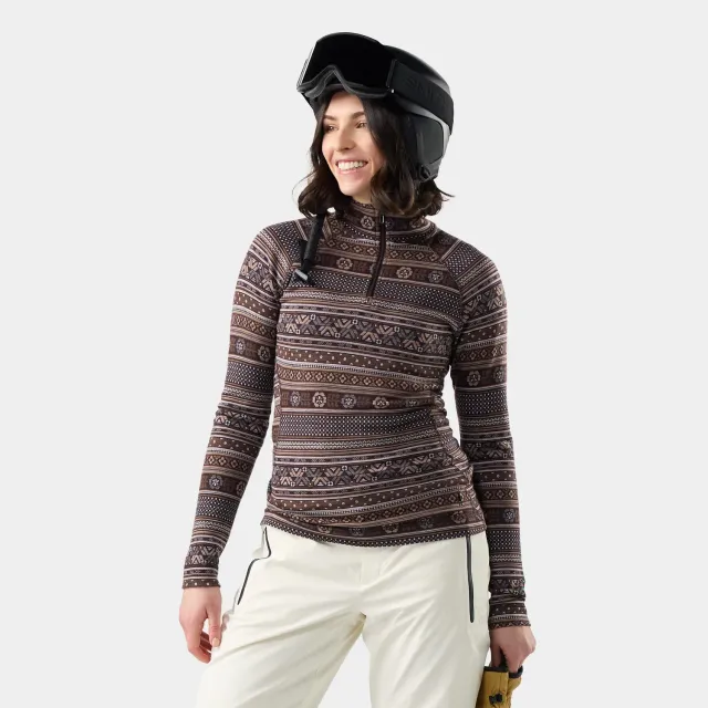 Smartwool Classic Thermal 1/4 Zip ulltrøye Mocha