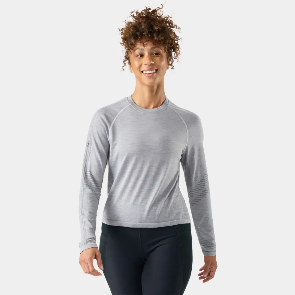 Smartwool Intraknit Seamless ulltrøye lysegrå langermet