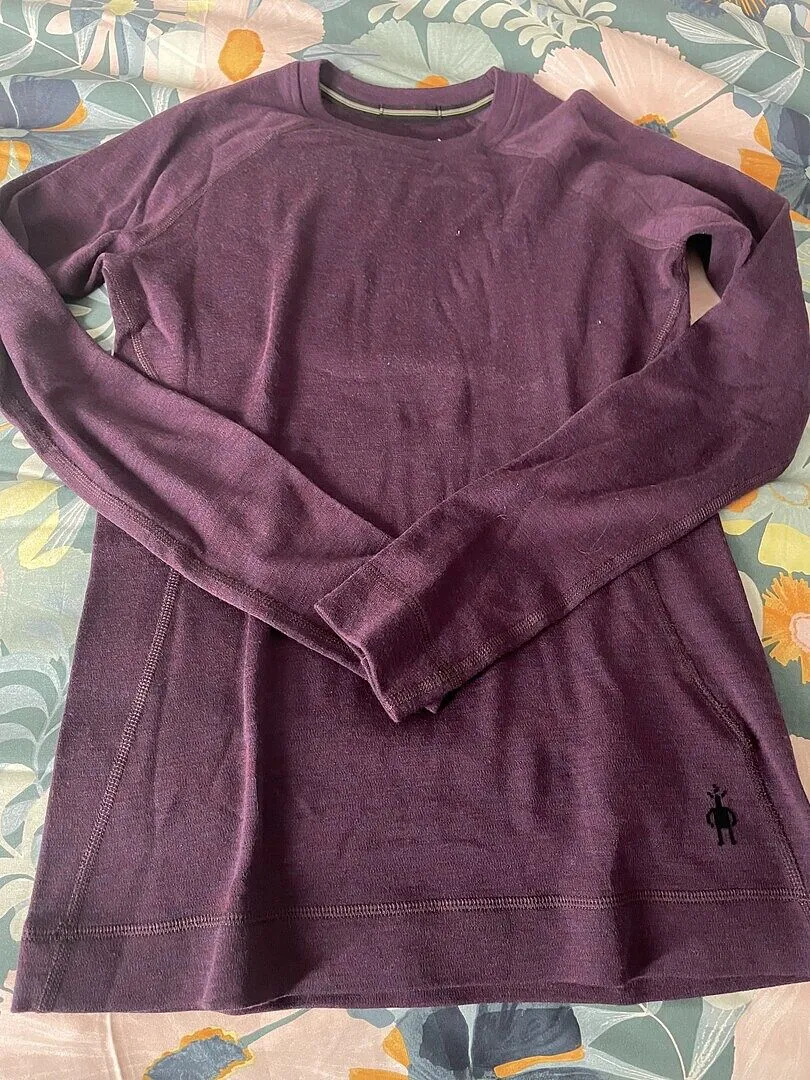 Smartwool Classic Thermal Merino Crew ulltrøye dame blå